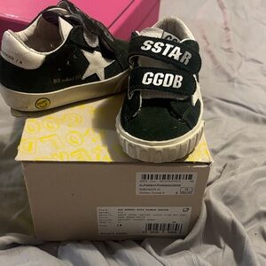Golden Goose Kids Star Sneakers - Green and White